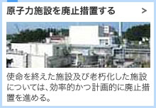 原子力施設を廃止措置する