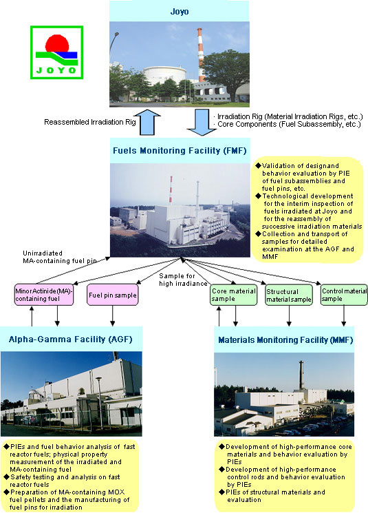 The PIE Facilities and the Course of Irradiated Samples