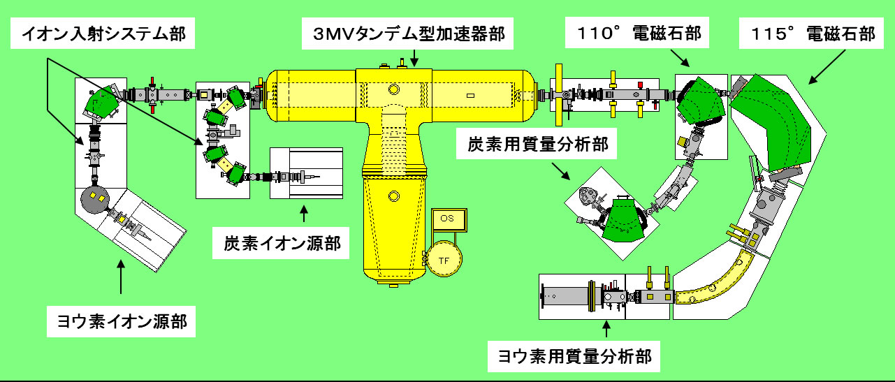 加速器質量分析装置（AMS：Accelerator Mass Spectrometry)