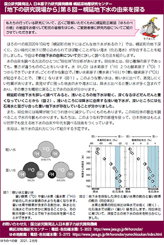 第8回－幌延地下水の由来を探る