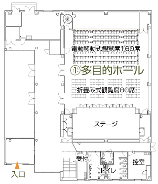 国際交流施設1階見取り図