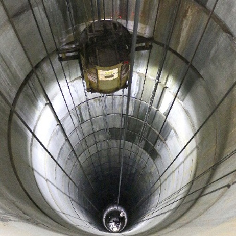 地下500ｍまでの立坑