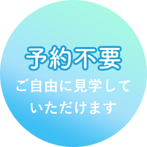 予約不要 ご自由に見学していただけます