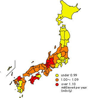 The map of Japan