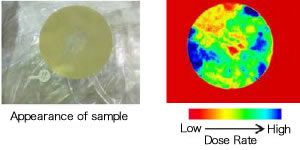 Result of dose rate measurement of concrete core sample