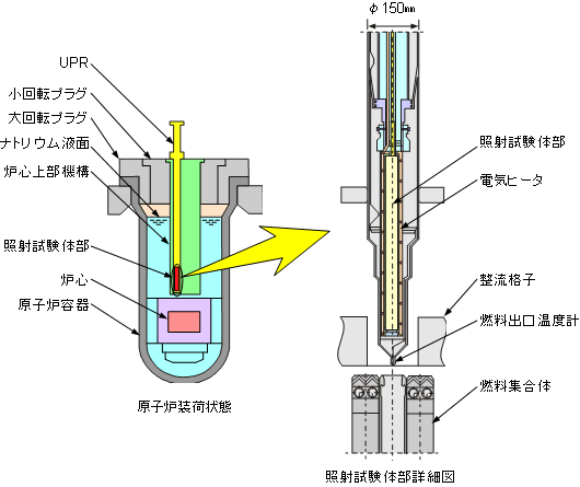F㕔ޗƎˑu(UPR : Upper Core Structure Irradiation Plug Rig)