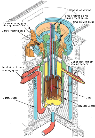 Cutaway of the Reactor Core and Its Surroundings
