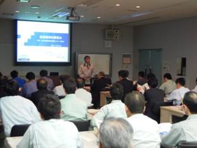 a photo of radiation measurement seminar in Koriyama City