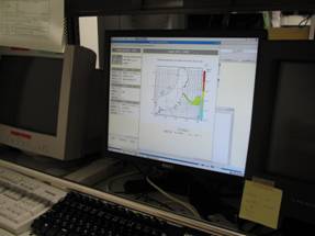 a photo of the prediction calculation with WSPEEDI-II for global diffusion of radioactive materials