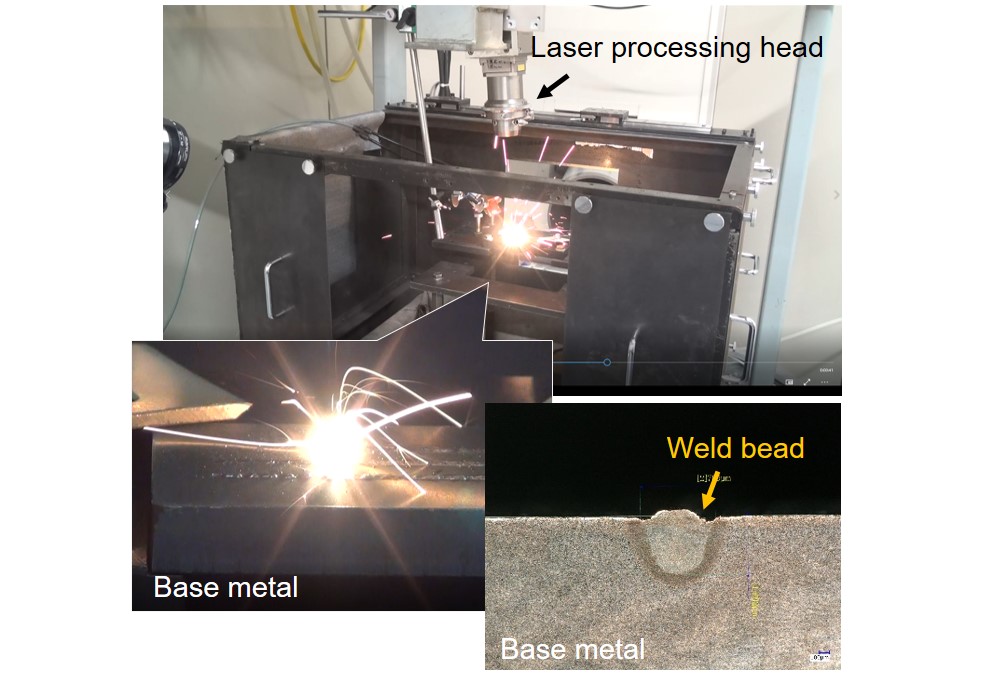 Laser weld process experiment (image)
