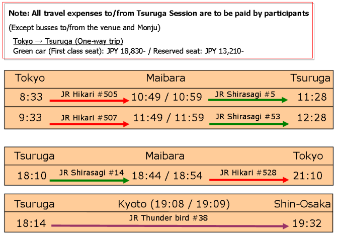 Suggested train schedule