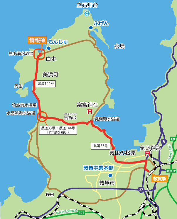 敦賀半島の地図