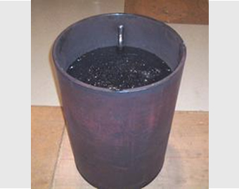 Receptacle containing slag