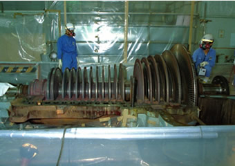 Dismantling of the turbine generator
