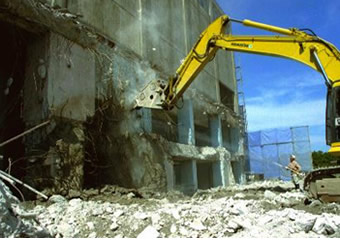 Demolition of the turbine building
