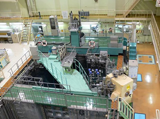 A top view of the JRR-4 reactor room