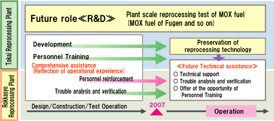 Comprehensive assistance to the Rokkasyo Reprocessing Plant, and future