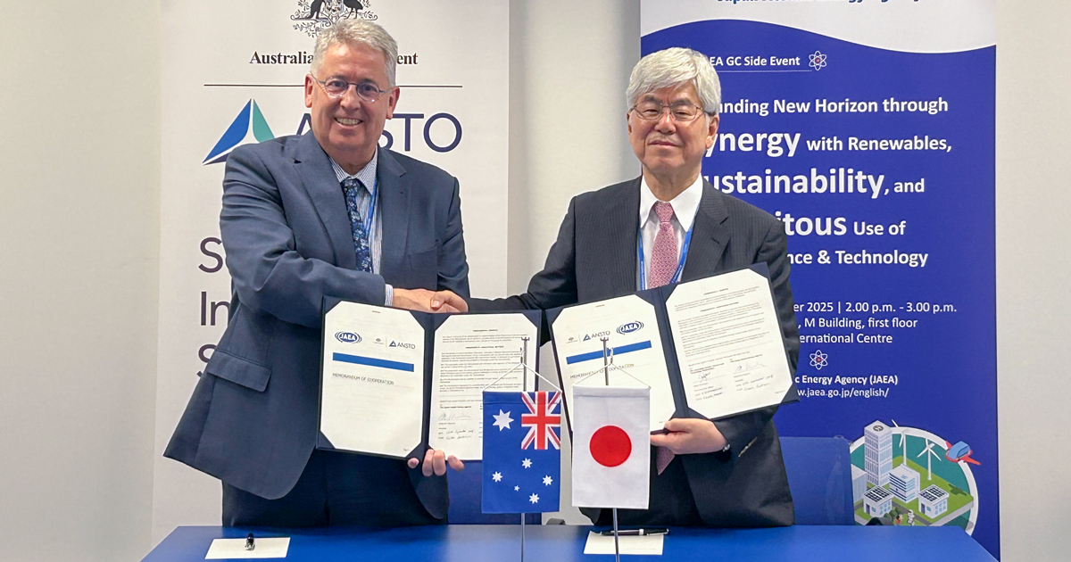 オーストラリア原子力科学技術機構（ANSTO）との間で、原子力科学技術